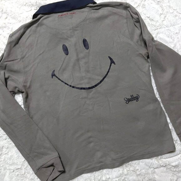 JC DE CASTELBEJAC + SMILEY POLO SHIRT - LONG SLEEVE - L - Picture 2 of 8